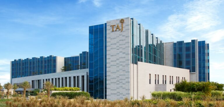Exterior view of Taj Bangalore luxury hotel near Kempegowda International Airport